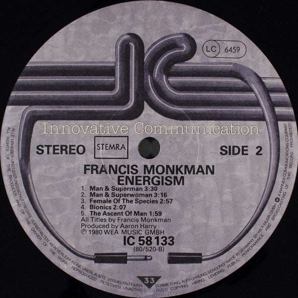 Francis Monkman : Energism (LP, Album)