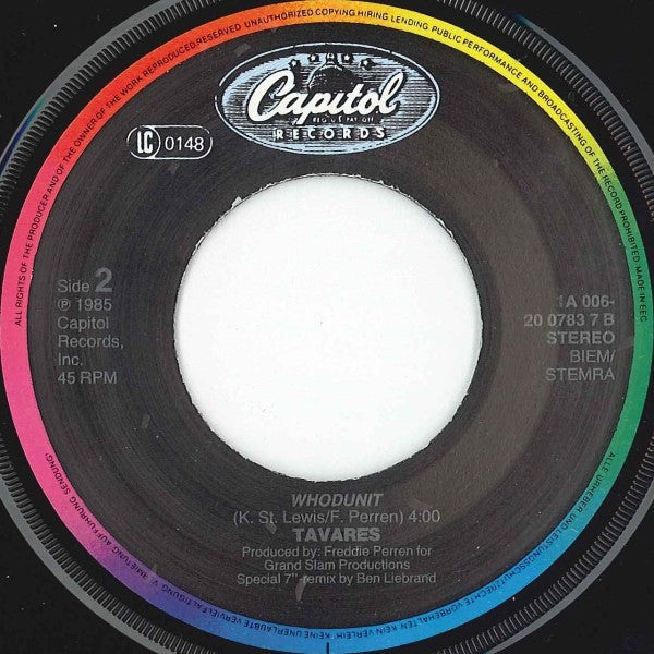 Tavares : Heaven Must Be Missing An Angel (Special 7" Remix By Ben Liebrand) (7", Single)