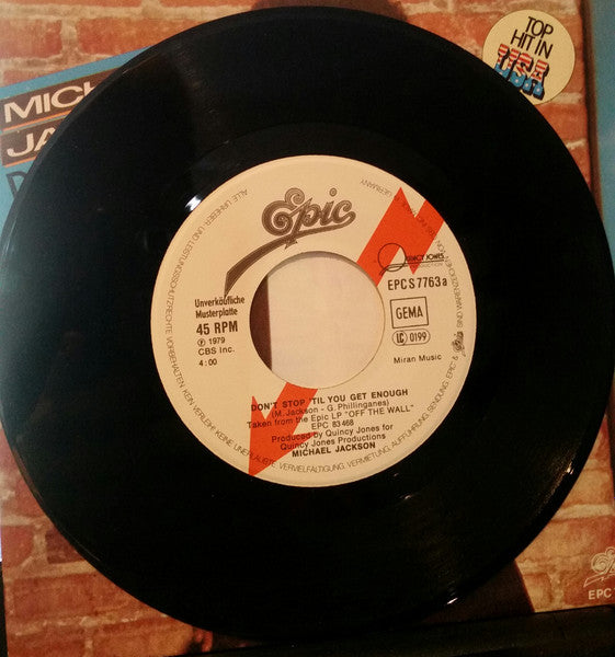 Michael Jackson : Don't Stop 'Til You Get Enough (7", Single, Promo)