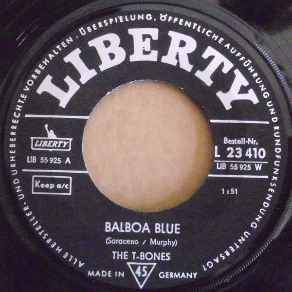 The T-Bones : Balboa Blue (7", Single)