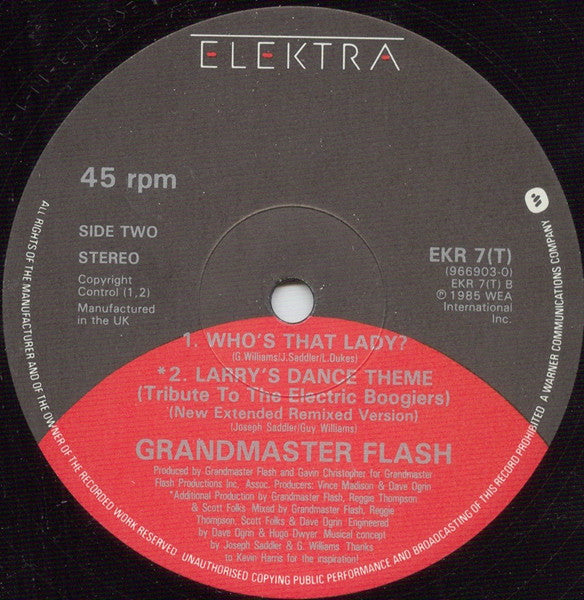 Grandmaster Flash : Girls Love The Way He Spins (12")