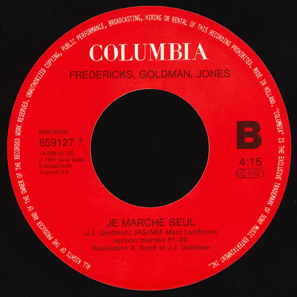 Fredericks Goldman Jones : Je Commence Demain (7", Single)