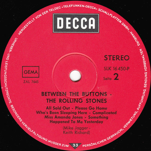 The Rolling Stones : Between The Buttons (LP, Album, RE)