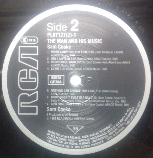 Sam Cooke : The Man And His Music (2xLP, Comp, RM, Gat)