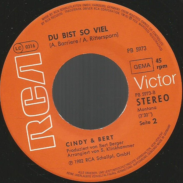 Cindy & Bert : Nach All Den Jahren (7", Single)