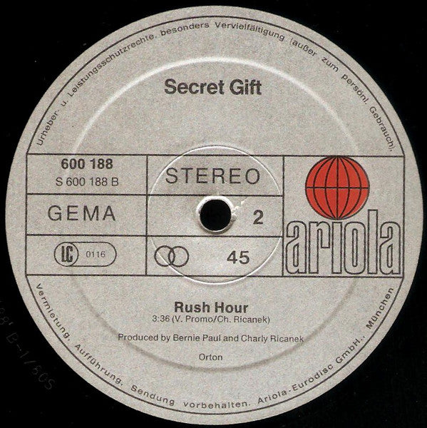 Secret Gift : Bass-Line / Rush Hour (12")