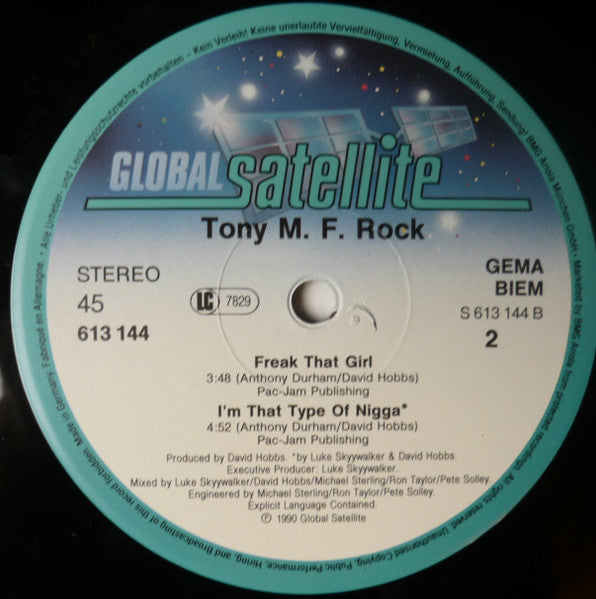 Tony Rock : Street Resident (12")