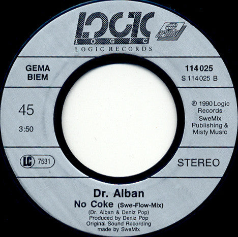 Dr. Alban : No Coke (7", Single)
