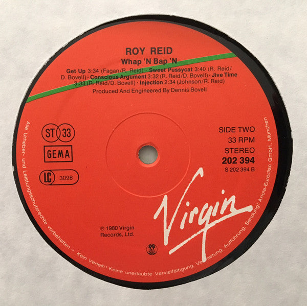 Roy Reid* : Whap'n Bap'n (LP, Album)