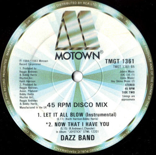 Dazz Band : Let It All Blow (Extended Version) (12", Single)