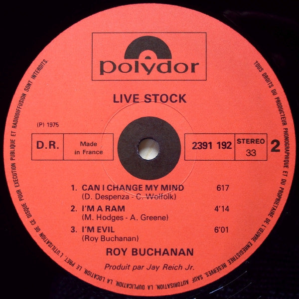 Roy Buchanan : Live Stock (LP, Album)