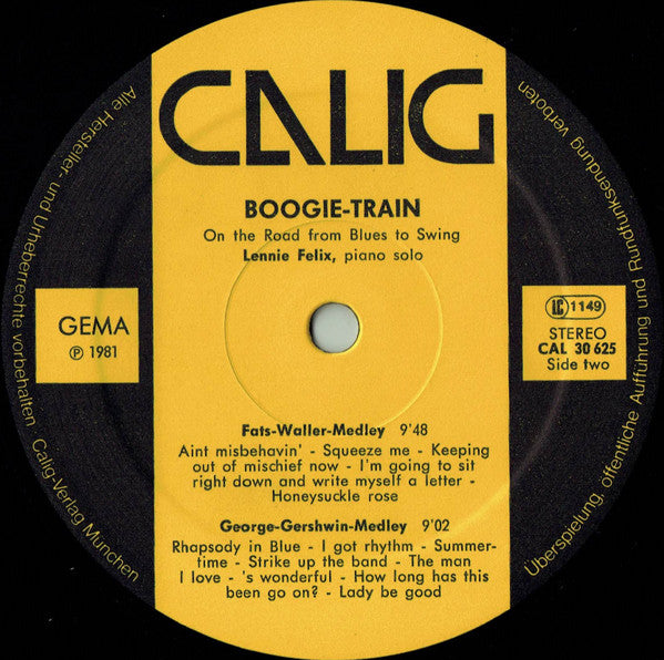 Lennie Felix : Boogie-Train (On The Road From Blues To Swing) (LP, Album)