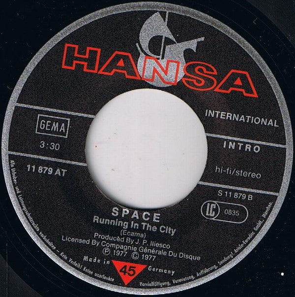 Space : Air Force / Running In The City (7", Single)