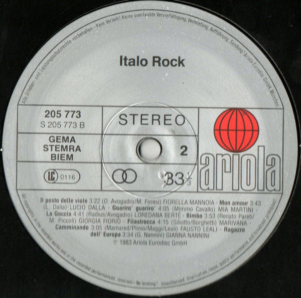 Various : Italo Rock (LP, Comp)