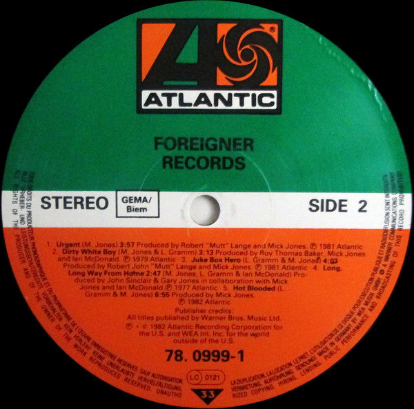 Foreigner : Records (LP, Comp, Gat)