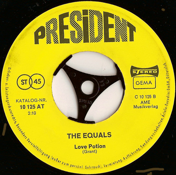 The Equals : Help Me Simone / Love Potion (7", Single)