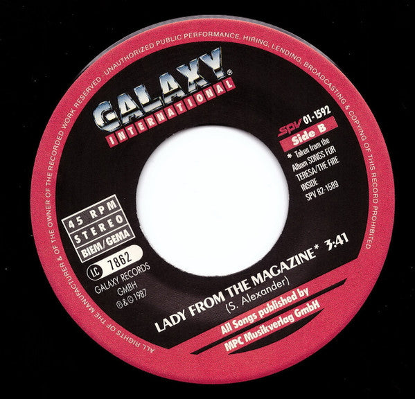 Songs For Teresa : The Fire Inside (7", Single)