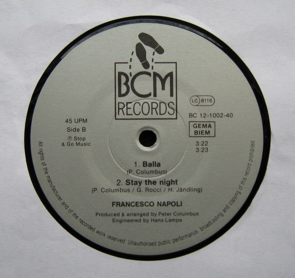 Francesco Napoli : Balla..Balla! - Italian Hit Connection (12", P/Mixed)