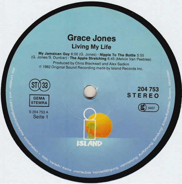 Grace Jones : Living My Life (LP, Album)
