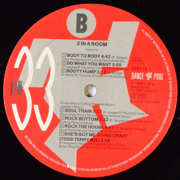2 In A Room : Wiggle It (LP, Album)