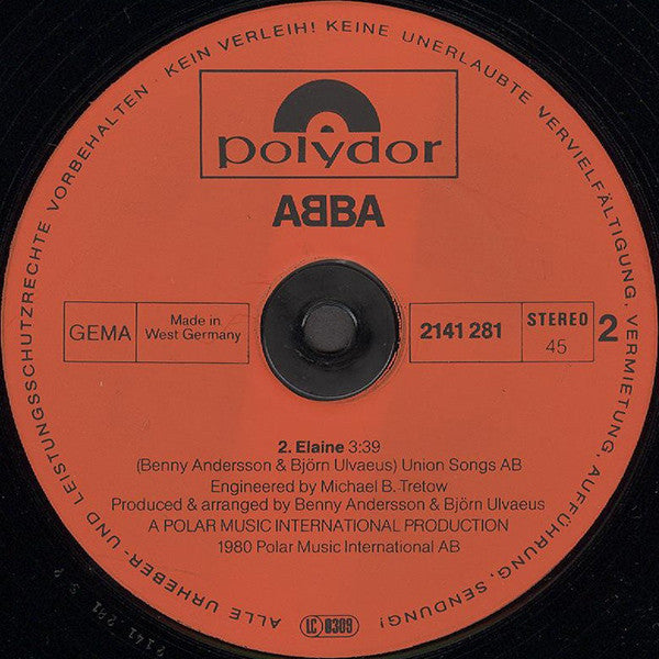 ABBA : The Winner Takes It All / Elaine (12", Maxi)