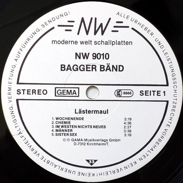 Bagger Bänd : Lästermaul (LP)