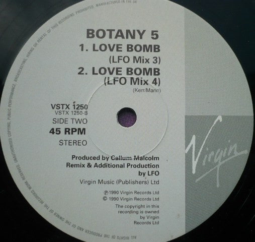 Botany 5 : Love Bomb (LFO Mixes) (12")