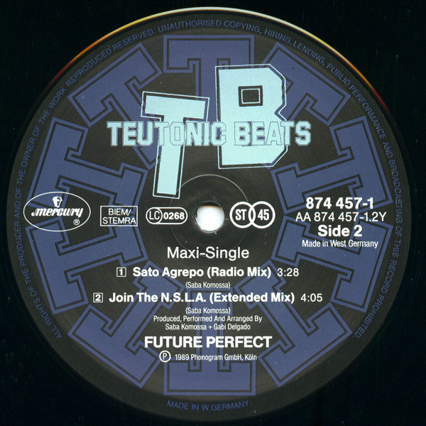 Futur Perfect* : Sato Agrepo (12")