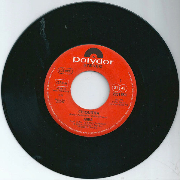 ABBA : Chiquitita c/w Lovelight (7", Single, Pap)