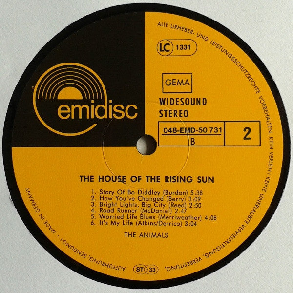 The Animals : House Of The Rising Sun (LP, Comp, RE)