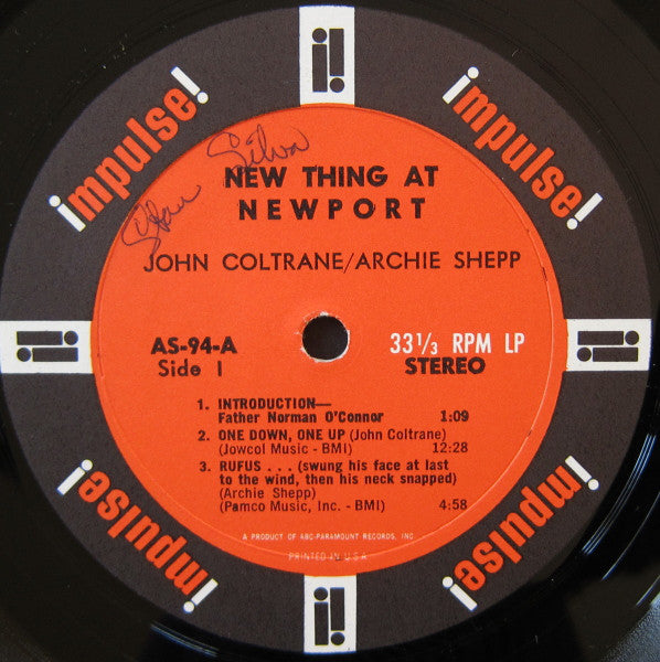 John Coltrane / Archie Shepp : New Thing At Newport (LP, Album, Gat)