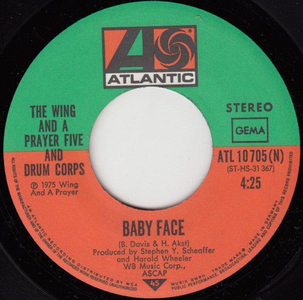 Wing And A Prayer* : Baby Face (7", Single)
