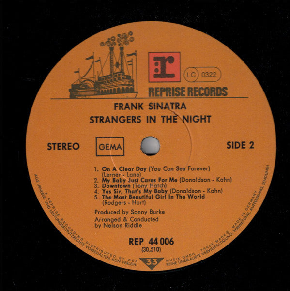 Frank Sinatra : Strangers In The Night (LP, Album, RE, RP)