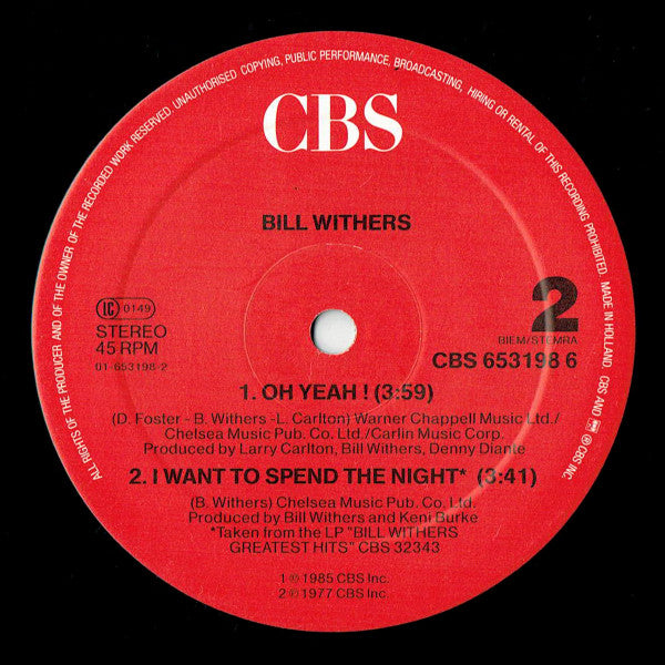 Bill Withers : Ain't No Sunshine (Total Eclipse Mix) (12")