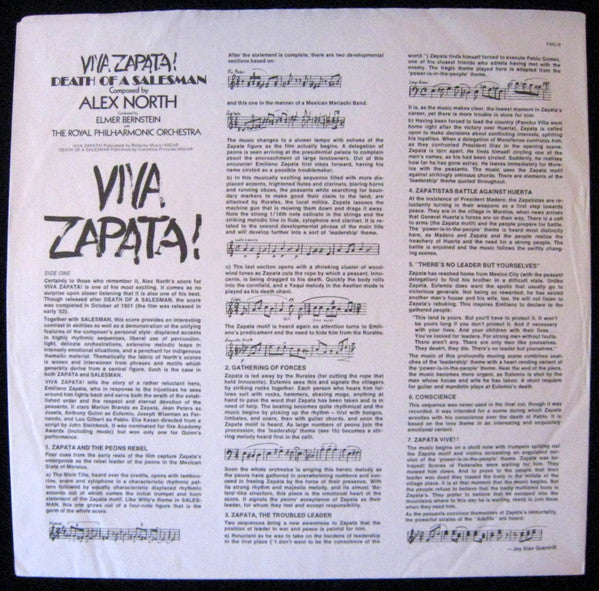 Alex North Conducted By Elmer Bernstein With The Royal Philharmonic Orchestra* : Viva Zapata! / Death Of A Salesman (LP)