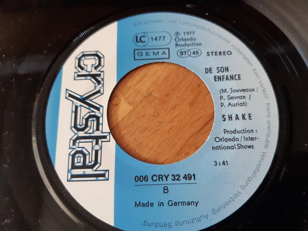 Shake (4) : I'm Singing This Song For You / De Son Enfance (7", Single)