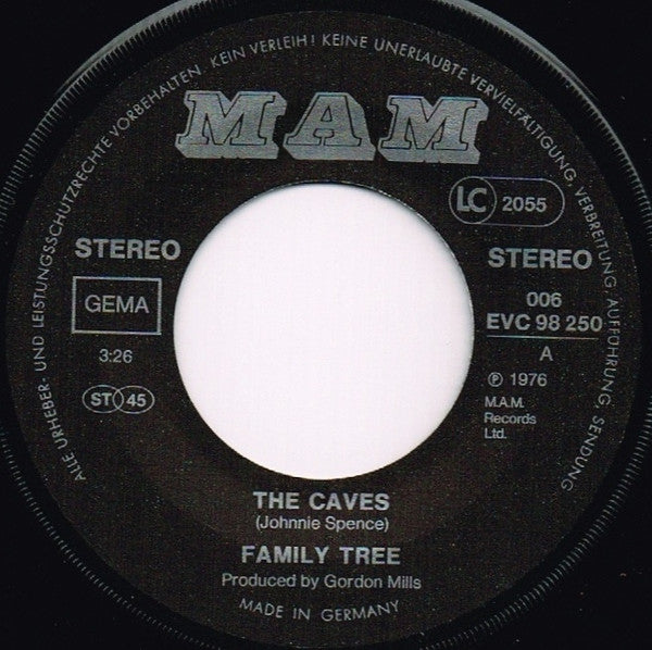 Johnnie Spence And The Family Tree : The Caves / Look Inside (7", Single)