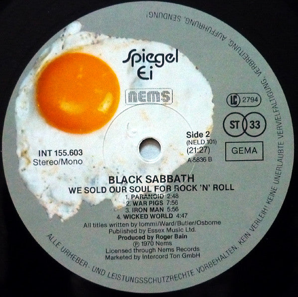 Black Sabbath : We Sold Our Soul For Rock 'N' Roll (2xLP, Comp, RE, Gat)