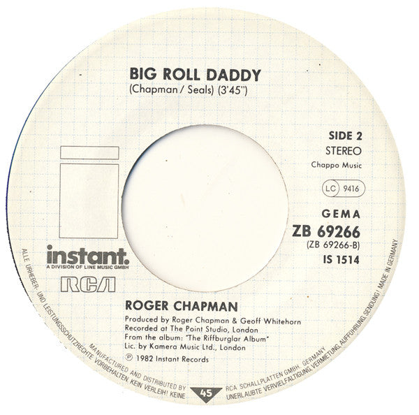 Roger Chapman : Sitting Up Pretty (7")