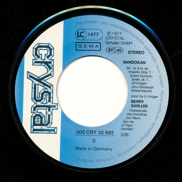 Berry Sarluis : Flieg Mit Mir (Raumschiff 1999) (7", Single)