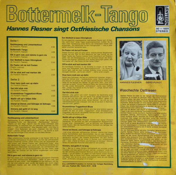 Hannes Flesner : Bottermelk-Tango (LP)