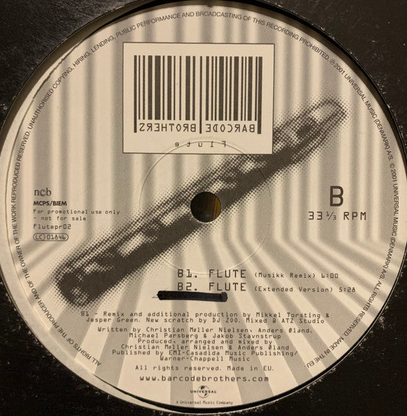 Barcode Brothers : Flute (12", Promo)
