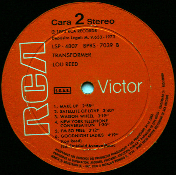 Lou Reed : Transformer (LP, Album)