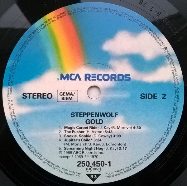 Steppenwolf : Gold (Their Great Hits) (LP, Comp, RE)