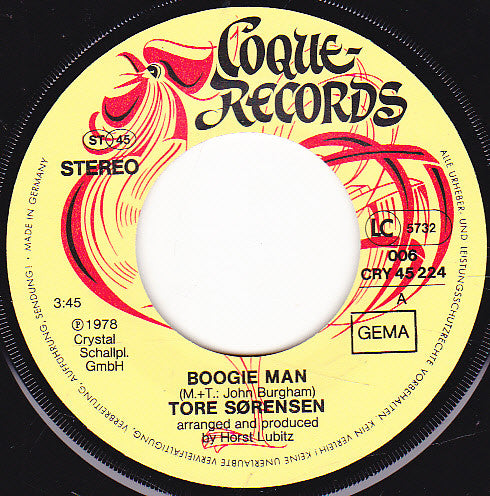 Tore Sørensen (2) : Boogie Man (7", Single)