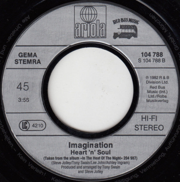 Imagination : In The Heat Of The Night / Heart 'N Soul (7", Single)