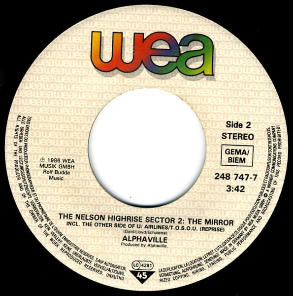 Alphaville : Dance With Me (7", Single)