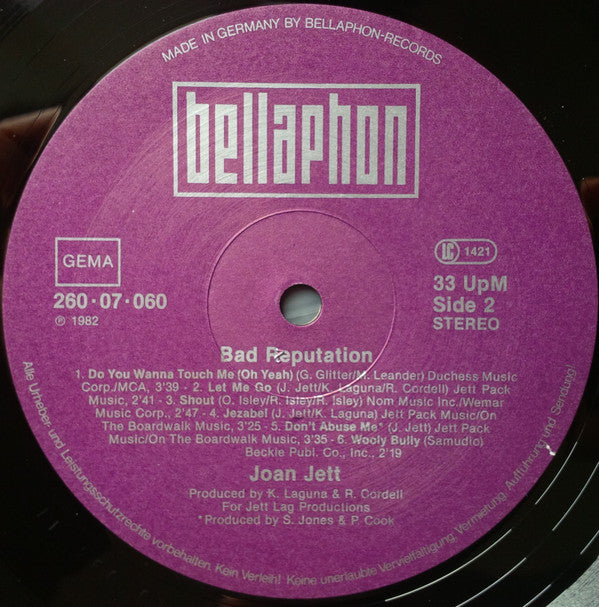 Joan Jett : Bad Reputation (LP, Album)