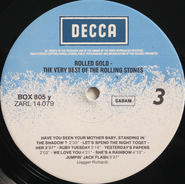 The Rolling Stones : Rolled Gold - The Very Best Of The Rolling Stones (2xLP, Comp, Whi)