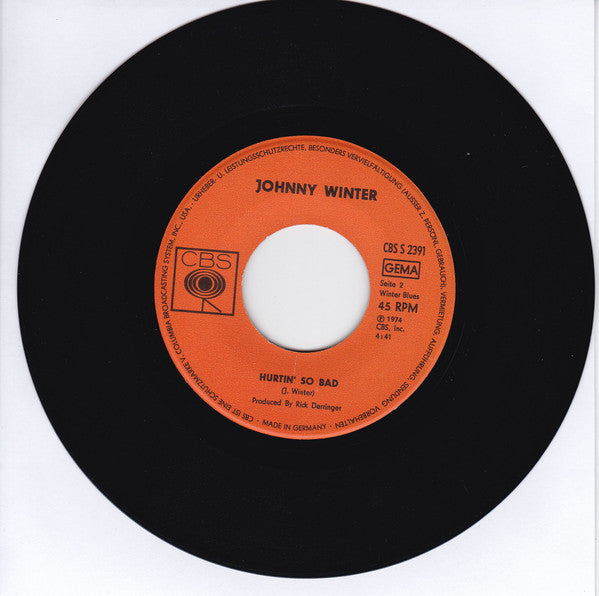 Johnny Winter : Boney Moroney (7", Single)